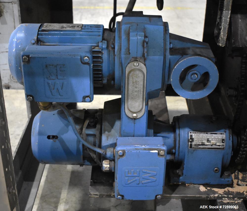 Used Bartelt IM9-14 Horizontal Form Fill & Seal Pouch Machine. Capable of speeds of up to 70 CPM. Has a 9" centers for a pouch size range: (Length) 3" - 7-3/4" (Height) 3" - 9-1/2". (2) Bartelt model...