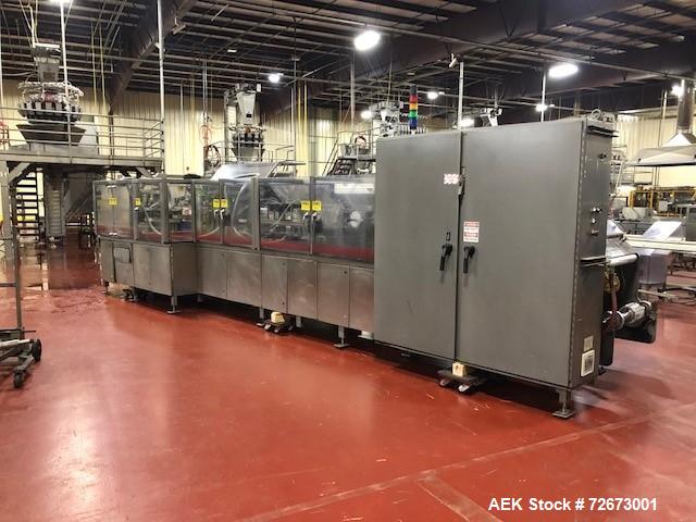 Used Bartelt model RPM1500 Duplex Horizontal Form Fill Seal with Zipper Attachme