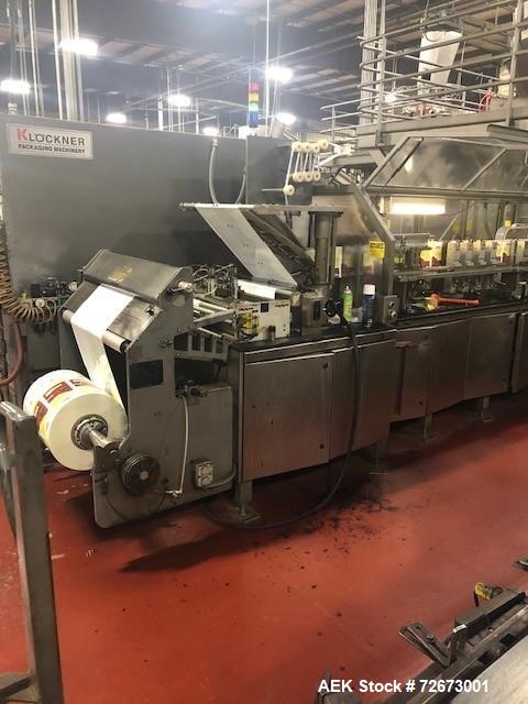 Used Bartelt model RPM1500 Duplex Horizontal Form Fill Seal with Zipper Attachme