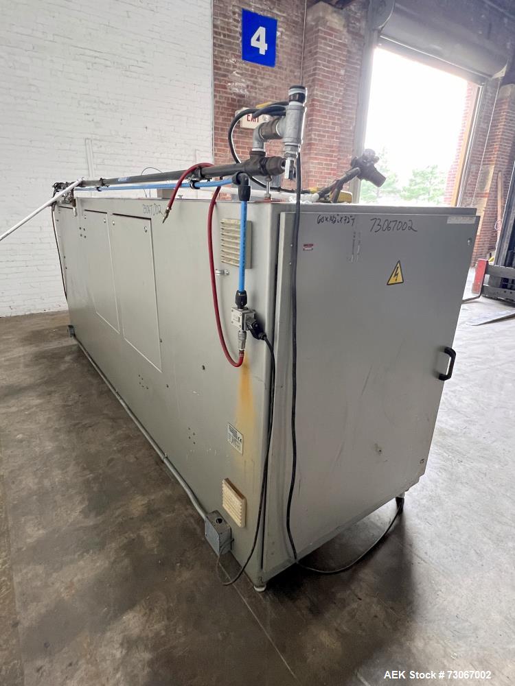 Used Bossar Form & Fill Horizontal Pouch Filler, Model B-1400/PH/D. Capable of speeds up to 110. Size range 50mm to 140mm wide x 50mm to 210mm height. Maximum fill volume 400cc. Setup for 4 sided sea...