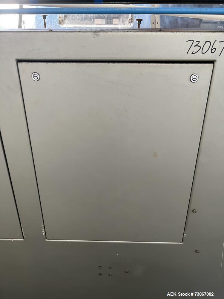 Used Bossar Form & Fill Horizontal Pouch Filler, Model B-1400/PH/D. Capable of speeds up to 110. Size range 50mm to 140mm wide x 50mm to 210mm height. Maximum fill volume 400cc. Setup for 4 sided sea...