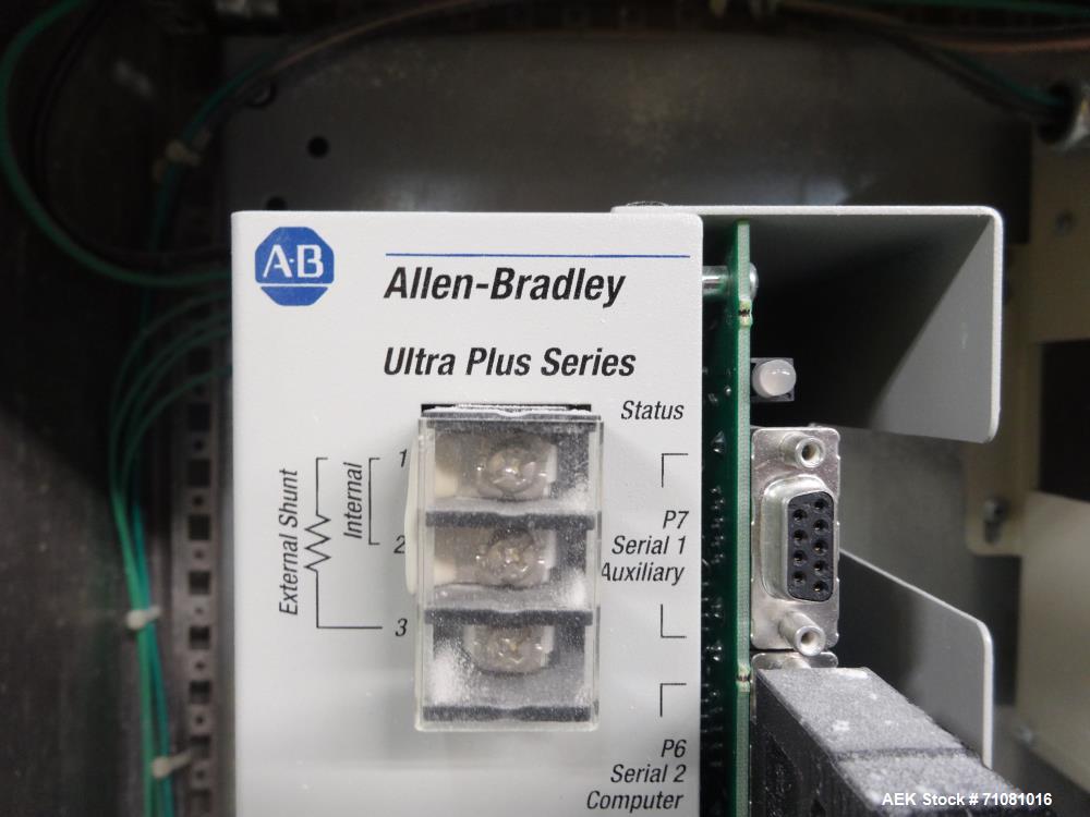 Used Bossar Model B 3700, Horizontal Pouch Form fill seal, Allen-Bradley controls, produces horizontal pouches from 5" x 5"  up to 7.25 x 15"  (2000 cc volume) at speeds of up to 110 packages per min...