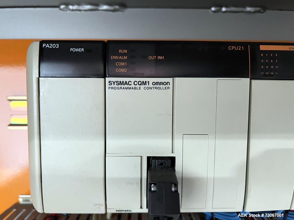 Used Bossar Form & Fill Horizontal Pouch Filler, Model B 1400 D. Capable of speeds up to 110. Size range 50mm to 140mm wide x 50mm to 210mm height. Maximum fill volume 400cc. Setup for 4 sided seal p...