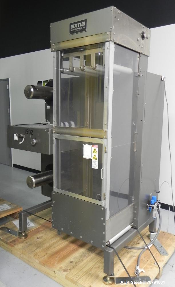 Used Cloud Packaging Systems Pouch Form Fill Seal, model ServOriginal High Speed Pouch Machine (sn 3289). Machine rated for speeds up to 2200 pouches per minute, set up on 2-1/2" centers. Line has Ke...