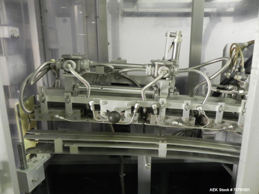 Used Cloud Packaging Systems Pouch Form Fill Seal, model ServOriginal High Speed Pouch Machine (sn 3289). Machine rated for speeds up to 2200 pouches per minute, set up on 2-1/2" centers. Line has Ke...