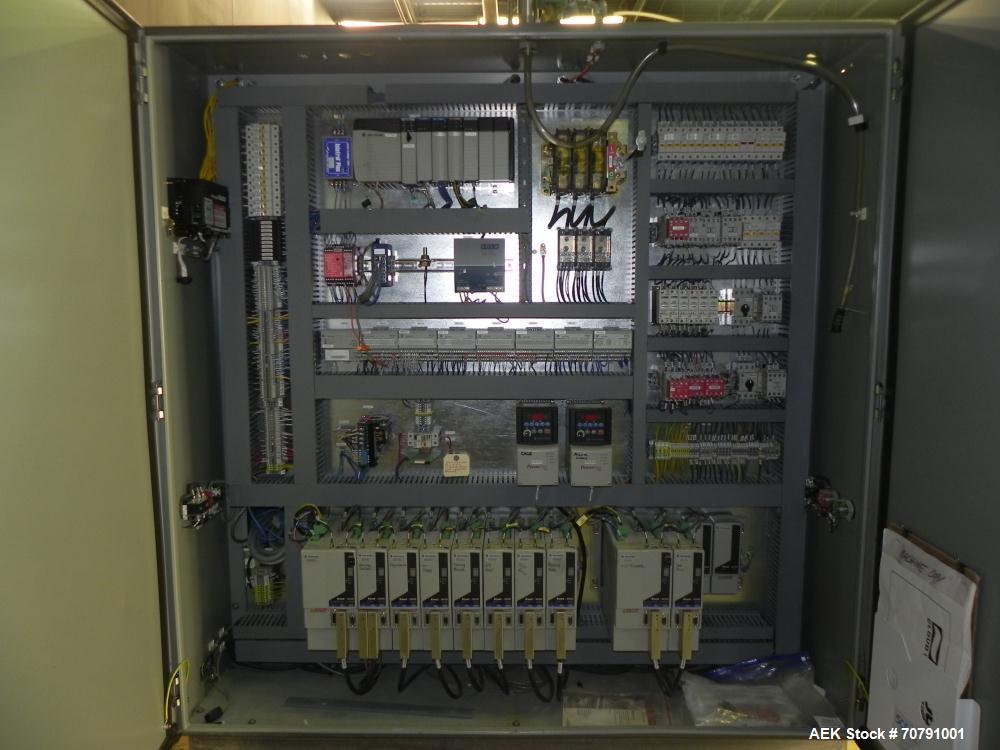 Used Cloud Packaging Systems Pouch Form Fill Seal, model ServOriginal High Speed Pouch Machine (sn 3289). Machine rated for speeds up to 2200 pouches per minute, set up on 2-1/2" centers. Line has Ke...