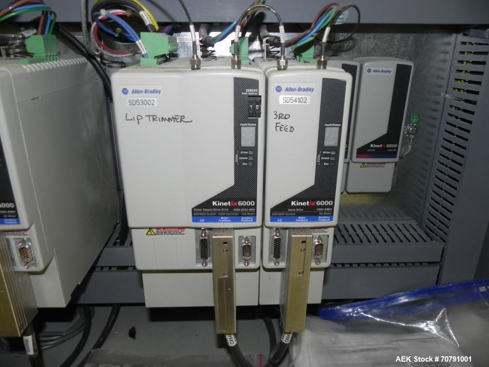 Used Cloud Packaging Systems Pouch Form Fill Seal, model ServOriginal High Speed Pouch Machine (sn 3289). Machine rated for speeds up to 2200 pouches per minute, set up on 2-1/2" centers. Line has Ke...
