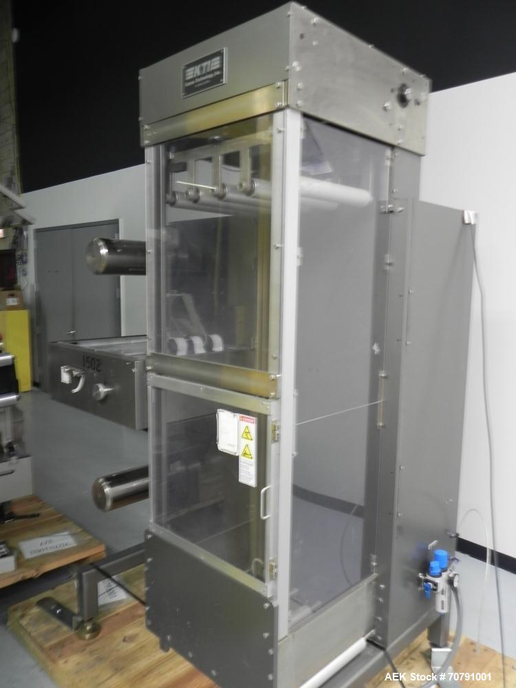 Used Cloud Packaging Systems Pouch Form Fill Seal, model ServOriginal High Speed Pouch Machine (sn 3289). Machine rated for speeds up to 2200 pouches per minute, set up on 2-1/2" centers. Line has Ke...