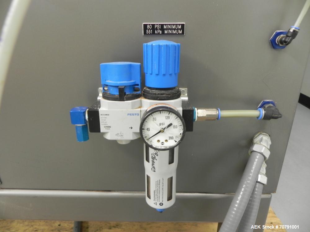 Used Cloud Packaging Systems Pouch Form Fill Seal, model ServOriginal High Speed Pouch Machine (sn 3289). Machine rated for speeds up to 2200 pouches per minute, set up on 2-1/2" centers. Line has Ke...