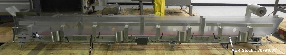 Used Cloud Packaging Systems Pouch Form Fill Seal, model ServOriginal High Speed Pouch Machine (sn 3289). Machine rated for speeds up to 2200 pouches per minute, set up on 2-1/2" centers. Line has Ke...
