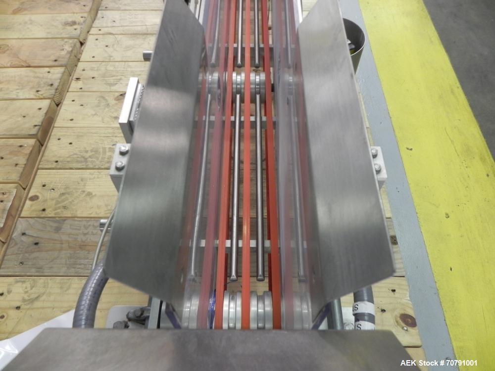 Used Cloud Packaging Systems Pouch Form Fill Seal, model ServOriginal High Speed Pouch Machine (sn 3289). Machine rated for speeds up to 2200 pouches per minute, set up on 2-1/2" centers. Line has Ke...
