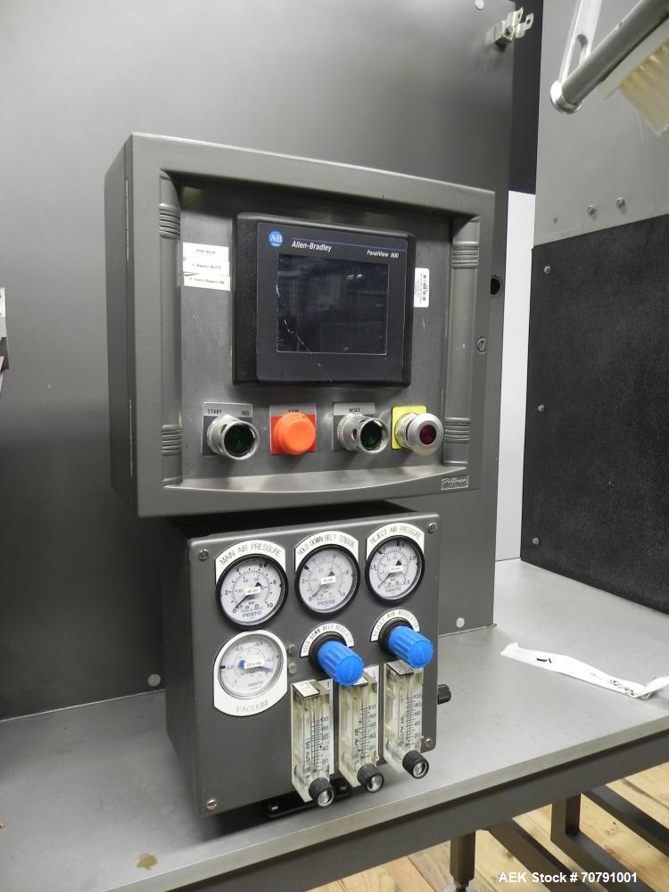 Used Cloud Packaging Systems Pouch Form Fill Seal, model ServOriginal High Speed Pouch Machine (sn 3289). Machine rated for speeds up to 2200 pouches per minute, set up on 2-1/2" centers. Line has Ke...