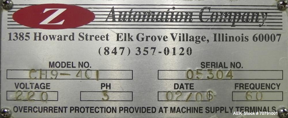 Used Cloud Packaging Systems Pouch Form Fill Seal, model ServOriginal High Speed Pouch Machine (sn 3289). Machine rated for speeds up to 2200 pouches per minute, set up on 2-1/2" centers. Line has Ke...