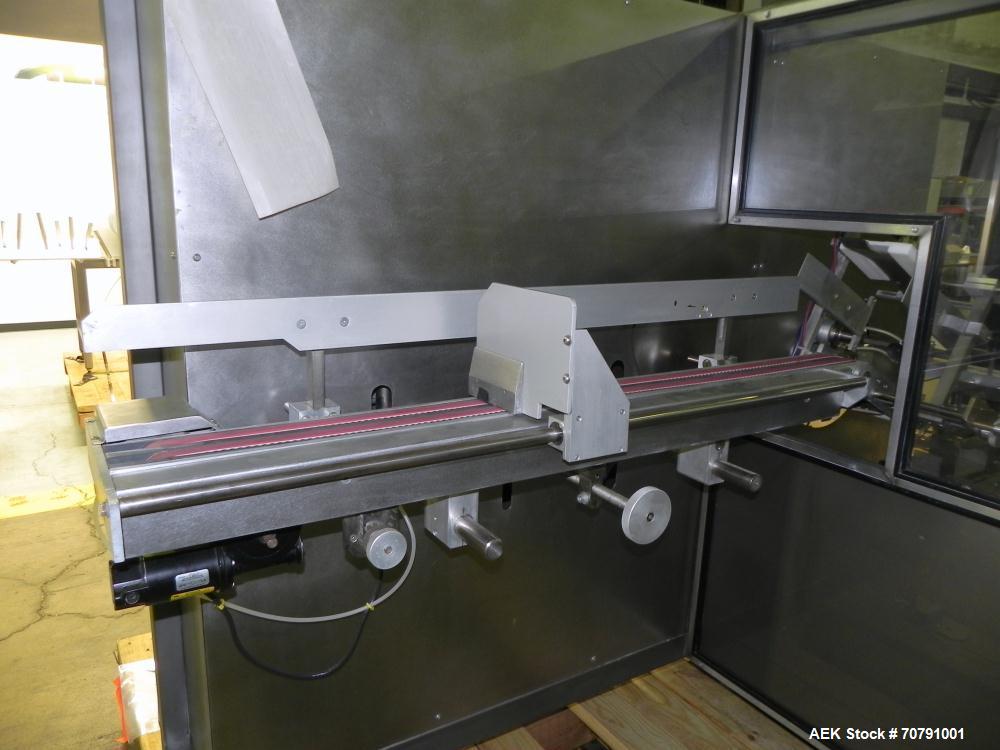 Used Cloud Packaging Systems Pouch Form Fill Seal, model ServOriginal High Speed Pouch Machine (sn 3289). Machine rated for speeds up to 2200 pouches per minute, set up on 2-1/2" centers. Line has Ke...