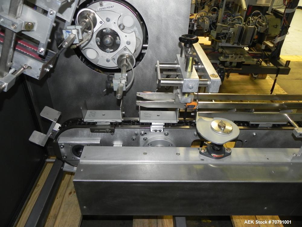 Used Cloud Packaging Systems Pouch Form Fill Seal, model ServOriginal High Speed Pouch Machine (sn 3289). Machine rated for speeds up to 2200 pouches per minute, set up on 2-1/2" centers. Line has Ke...
