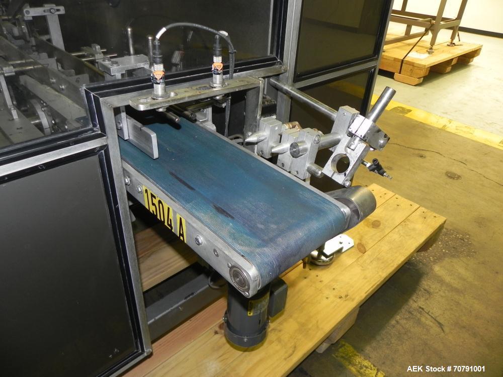 Used Cloud Packaging Systems Pouch Form Fill Seal, model ServOriginal High Speed Pouch Machine (sn 3289). Machine rated for speeds up to 2200 pouches per minute, set up on 2-1/2" centers. Line has Ke...