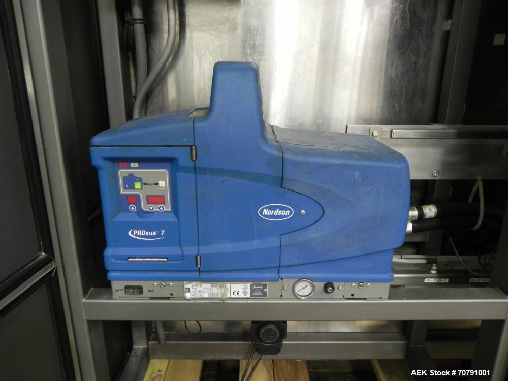 Used Cloud Packaging Systems Pouch Form Fill Seal, model ServOriginal High Speed Pouch Machine (sn 3289). Machine rated for speeds up to 2200 pouches per minute, set up on 2-1/2" centers. Line has Ke...