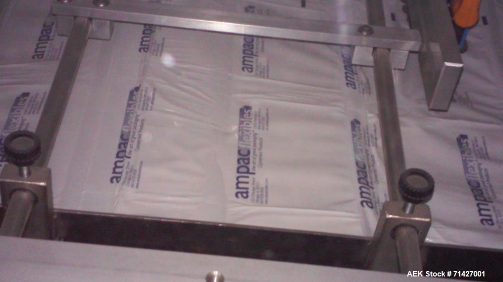 Used - Easysnap Packaging Machine, Model BB3. Monodose sachet machine can handle liquid or semi-dense products. Speed up to 120 Easysnap per minute. Max consumption 12 Kw/H. Air consumption 250/400 N...