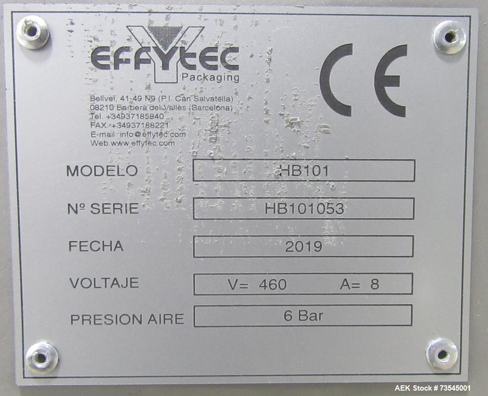 Pre-Owned Effytec HB 101 Horizontal Pouch Packaging Machine for Sale