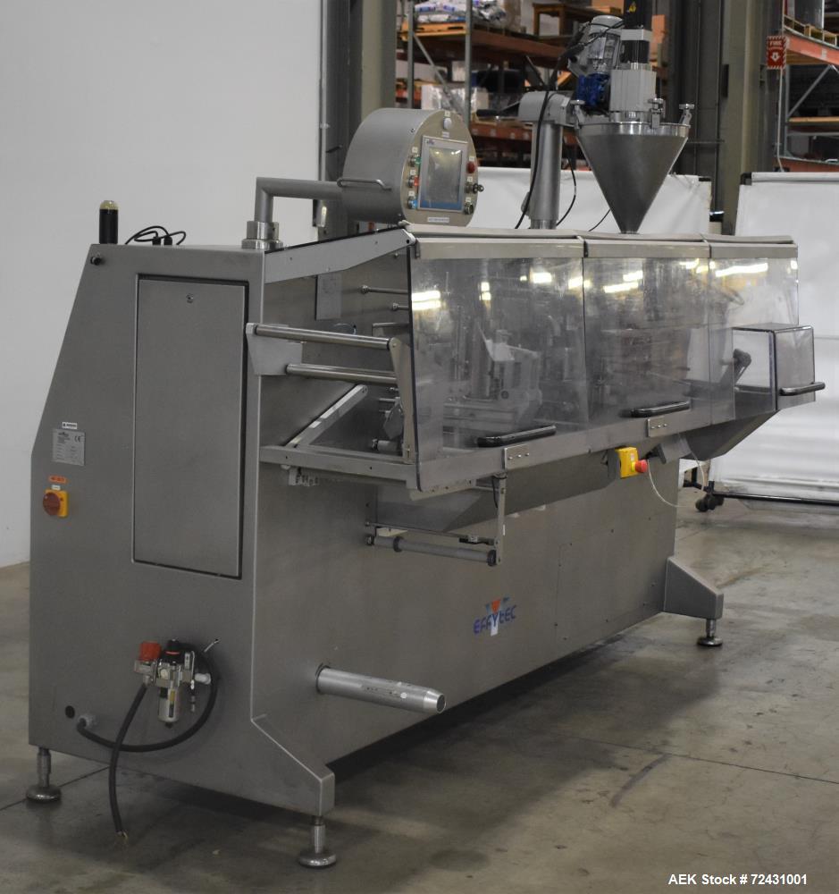 Used Effytec HB-142 Simplex Horizontal Pouch Machine – Servo Auger Filler, 110 CPM