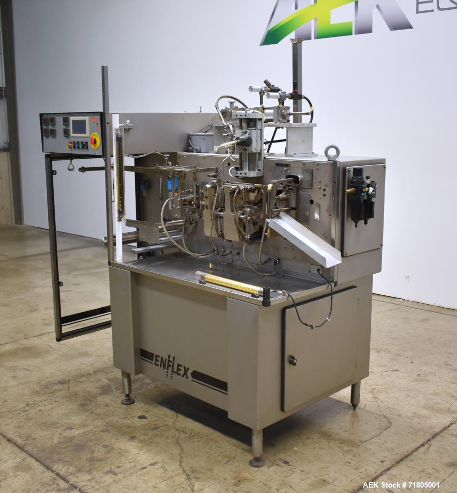 Used Enflex Model F11T Horizontal Form Fill Seal Pouch Machine with Liquid Fill