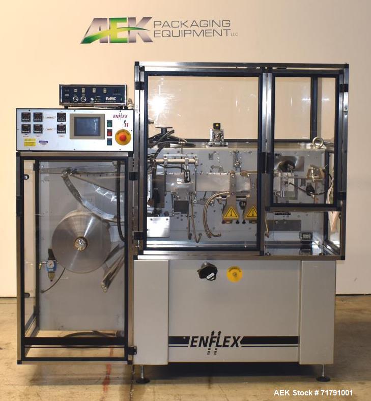 Used Enflex Model F11 Small Footprint Horizontal Form Fill Seal Pouch Machine.
