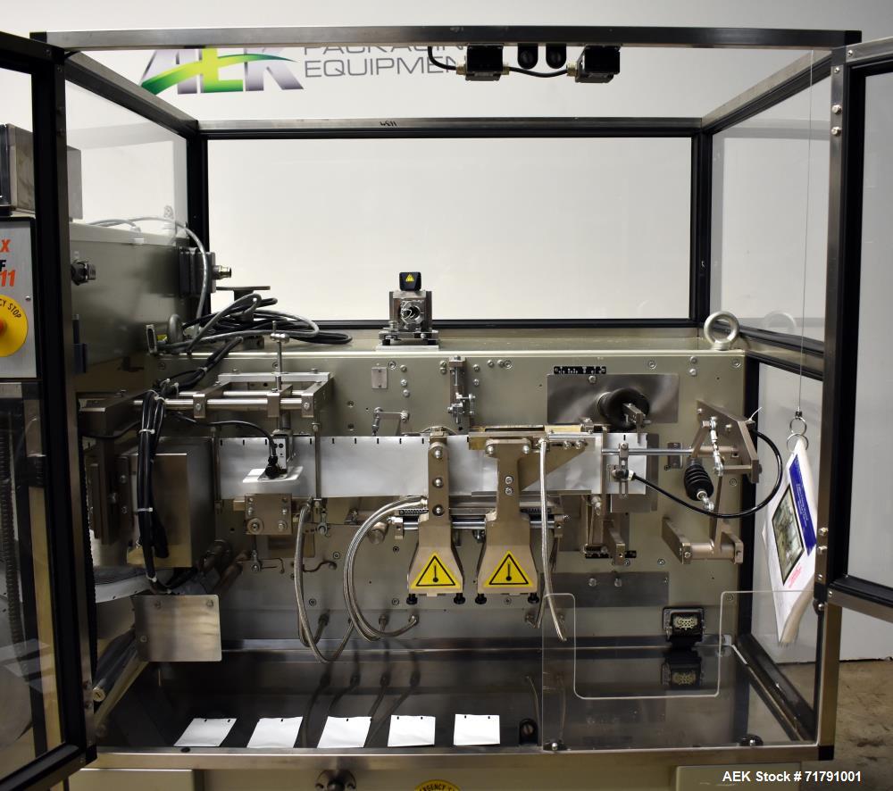Used Enflex Model F11 Small Footprint Horizontal Form Fill Seal Pouch Machine.