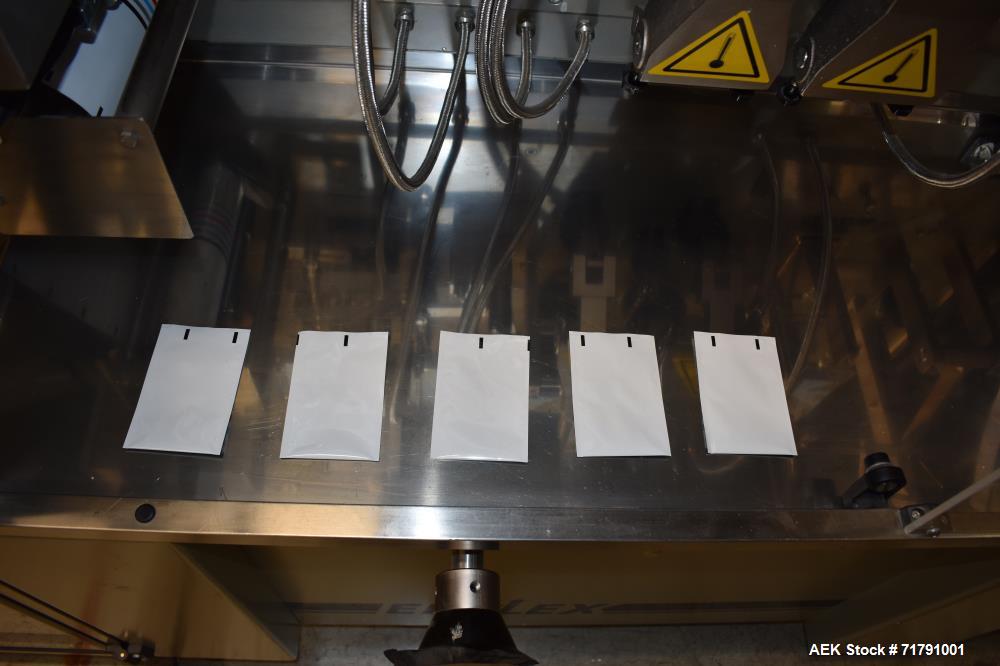 Used Enflex Model F11 Small Footprint Horizontal Form Fill Seal Pouch Machine.