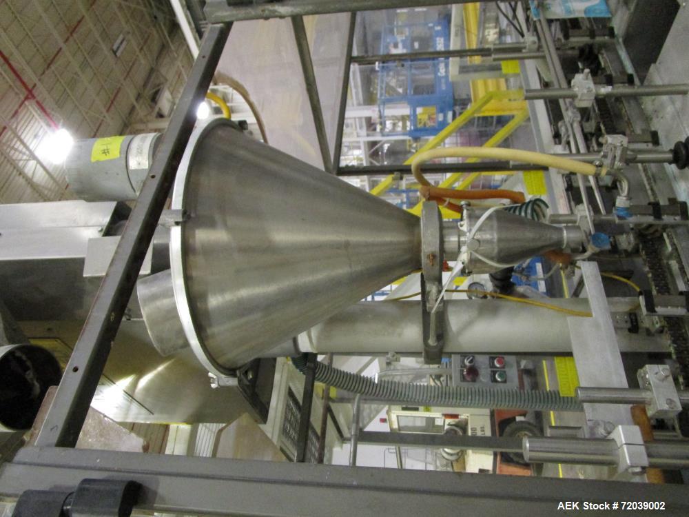 Used Klockner Bartelt Model IM7-14 Horizontal Form Fill Seal Machine with Auger Filler. Rated for speeds up to 100 cpm. Has pouch size range: width 2" - 5-3/4"; height 2" - 9" (change parts may be re...