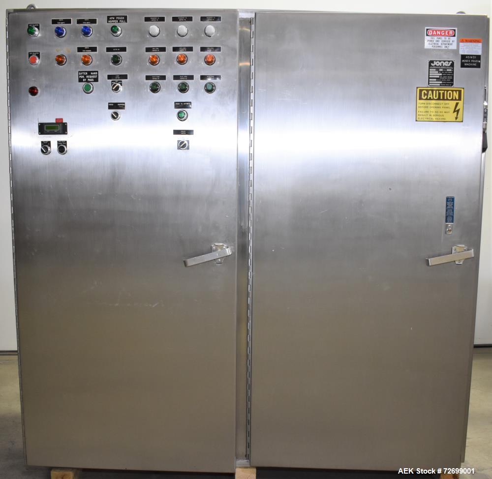 Used Jones APM Pouch King HFFS Machine – Dual Auger, 1000 IPM, 3- or 4-Sided Seal