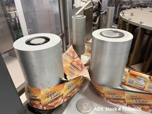 Used R.A. Jones Pouch King PK4000 Horizontal Form Fill Seal Sachet Packaging Line with Film Splicer & Rotary Knife