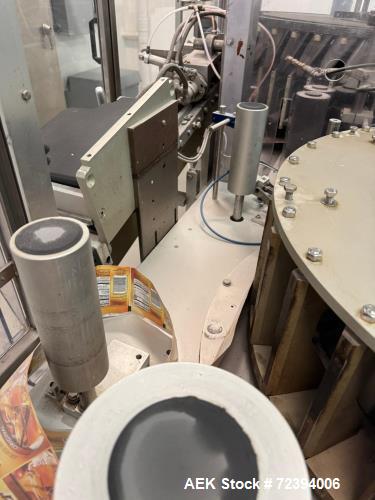 Used R.A. Jones Pouch King PK4000 Horizontal Form Fill Seal Sachet Packaging Line with Film Splicer & Rotary Knife