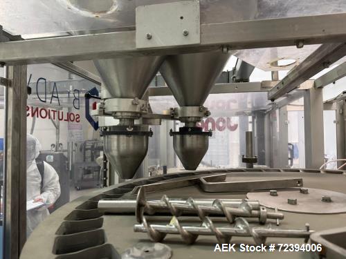 Used R.A. Jones Pouch King PK4000 Horizontal Form Fill Seal Sachet Packaging Line with Film Splicer & Rotary Knife