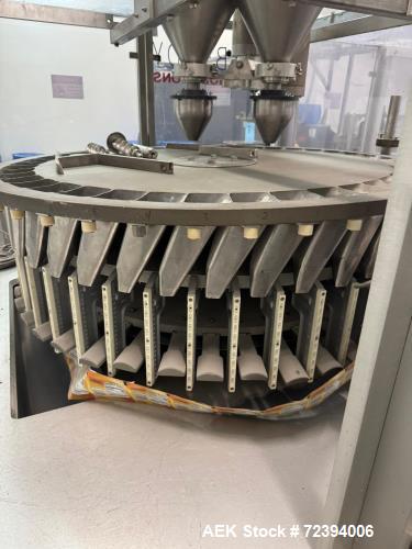 Used R.A. Jones Pouch King PK4000 Horizontal Form Fill Seal Sachet Packaging Line with Film Splicer & Rotary Knife