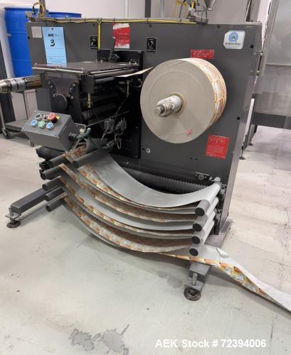 Used R.A. Jones Pouch King PK4000 Horizontal Form Fill Seal Sachet Packaging Line with Film Splicer & Rotary Knife