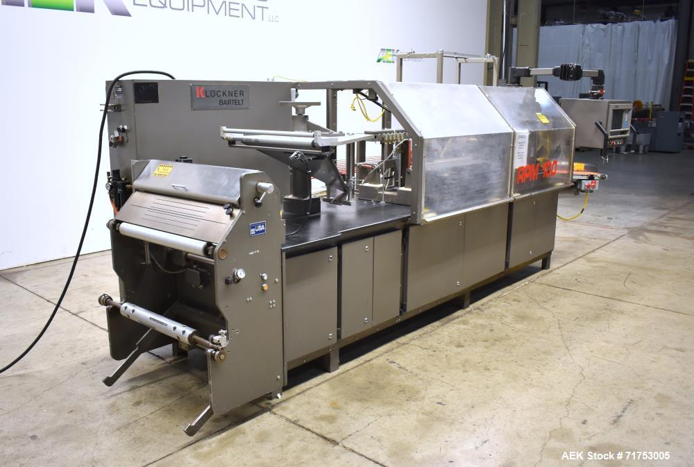 Used Bartelt RPM-100 Rotary Horizontal Form Fill & Seal Pouch Machine.