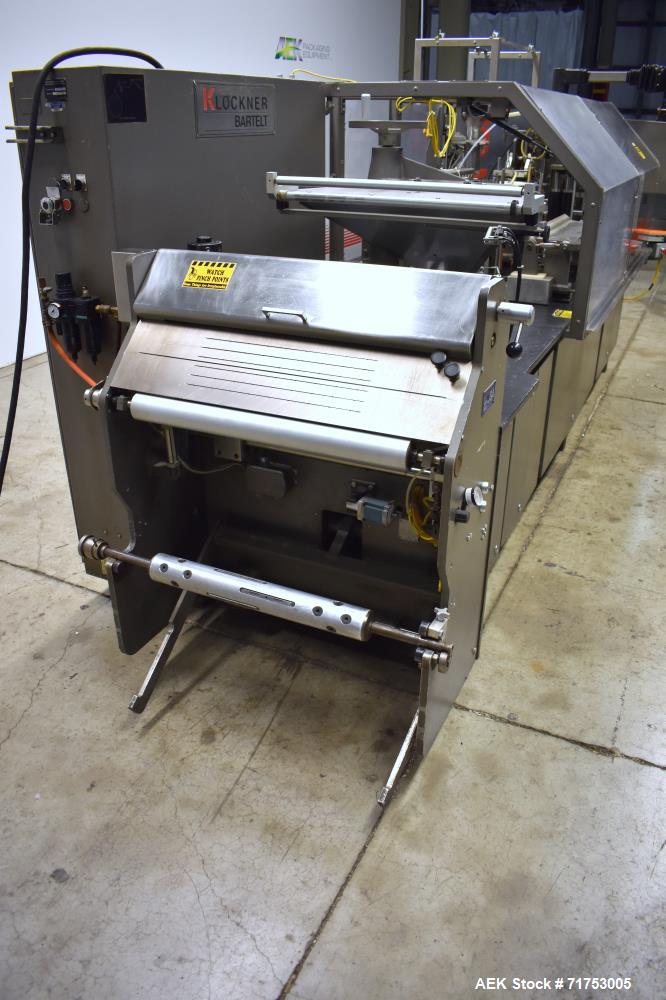 Used Bartelt RPM-100 Rotary Horizontal Form Fill & Seal Pouch Machine.