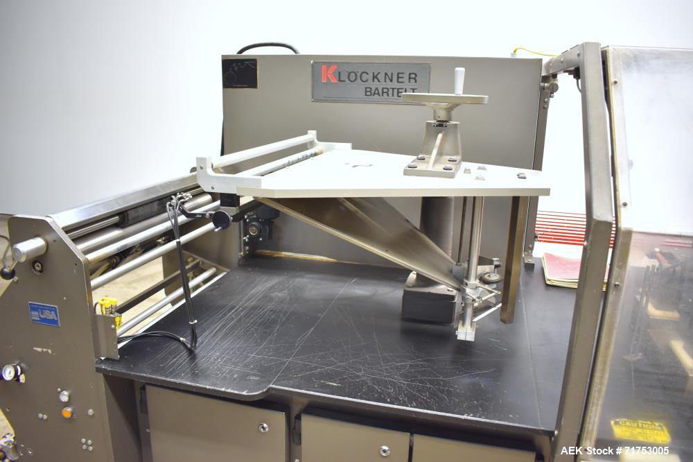 Used Bartelt RPM-100 Rotary Horizontal Form Fill & Seal Pouch Machine.