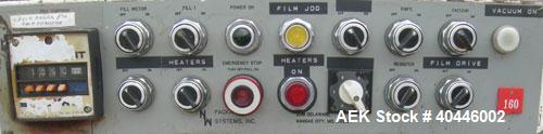 Used N & W Packaging Machinery Automatic Form, Fill and Seal Machine, model PF-III-R. Approximate package size range: Minimum width 2" to 8" maximum, minimum height 2" to 10" maximum, speed up to 70 ...