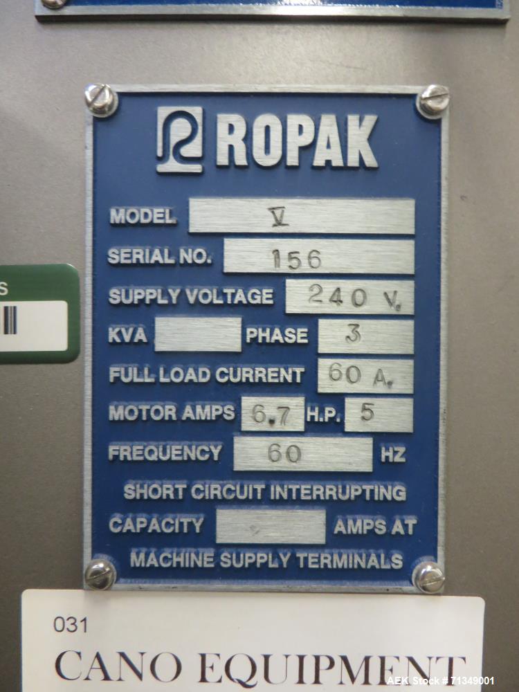 Used Ropak High Speed Rotary Pouch Machine with Volumetric Product Feeder