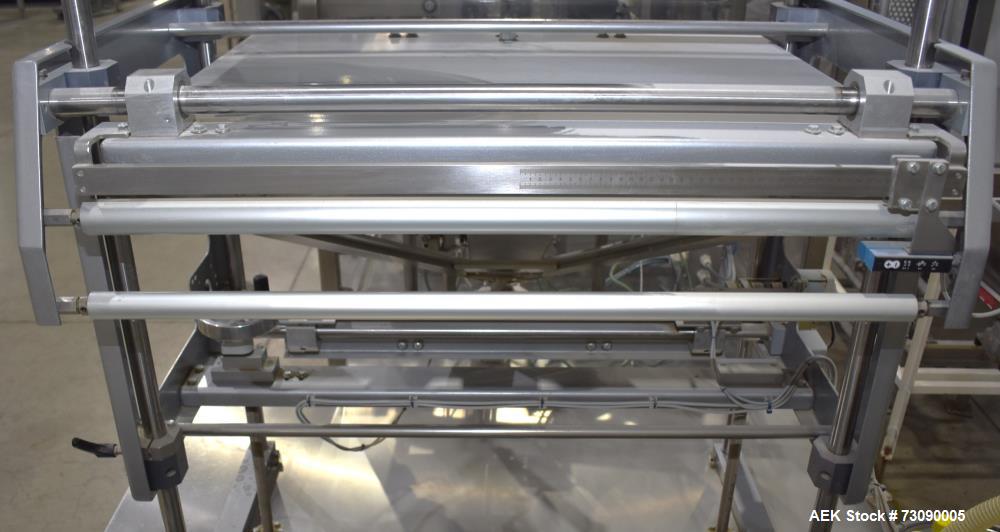 Used SN Machinery (Laudenberg) Model FBM22 Duplex Horizontal Form, Fill and Seal Pouch Machine with Zipper Attachment. Pouching Machine, capable of making stand-up pouches at speeds up to 200 pouches...