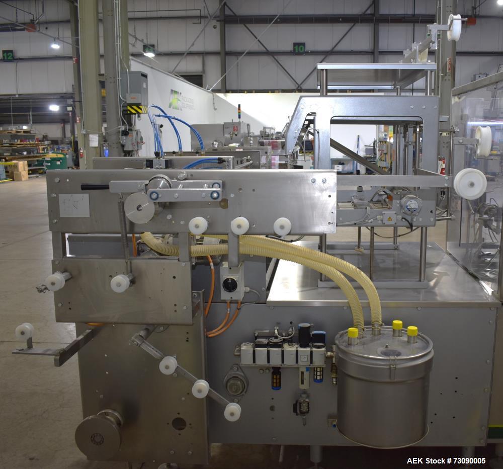 Used SN Machinery (Laudenberg) Model FBM22 Duplex Horizontal Form, Fill and Seal Pouch Machine with Zipper Attachment. Pouching Machine, capable of making stand-up pouches at speeds up to 200 pouches...