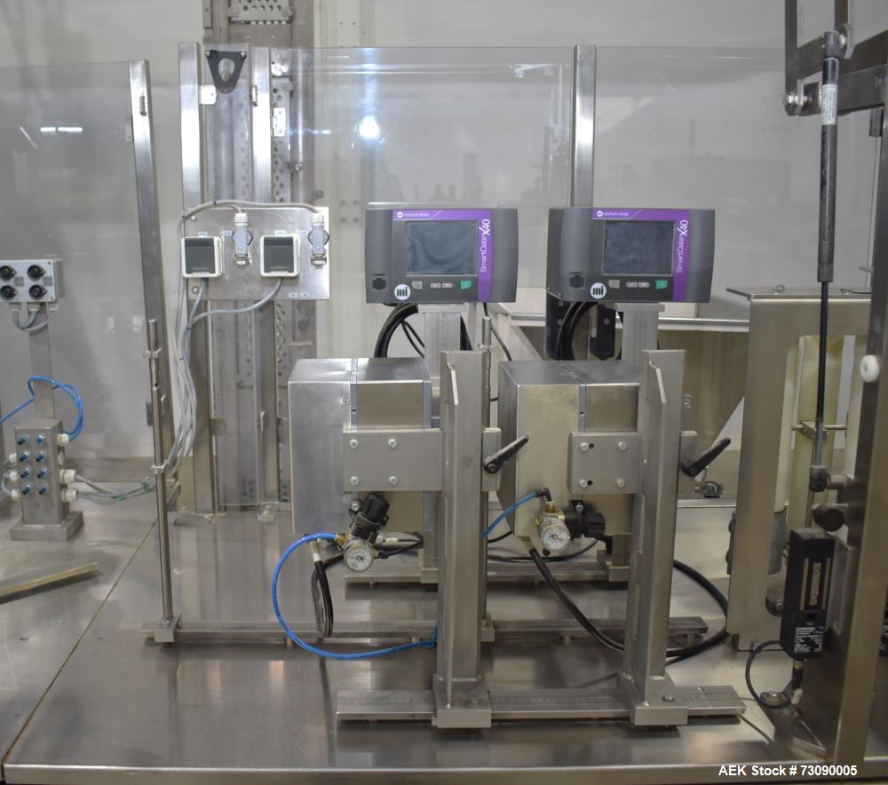 Used SN Machinery (Laudenberg) Model FBM22 Duplex Horizontal Form, Fill and Seal Pouch Machine with Zipper Attachment. Pouching Machine, capable of making stand-up pouches at speeds up to 200 pouches...