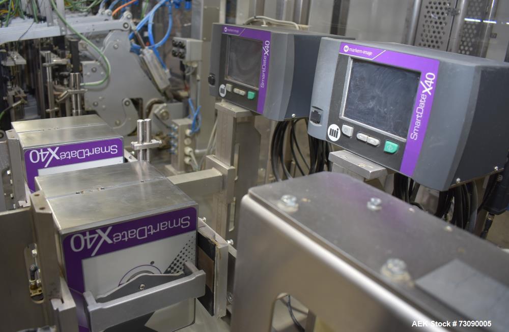 Used SN Machinery (Laudenberg) Model FBM22 Duplex Horizontal Form, Fill and Seal Pouch Machine with Zipper Attachment. Pouching Machine, capable of making stand-up pouches at speeds up to 200 pouches...