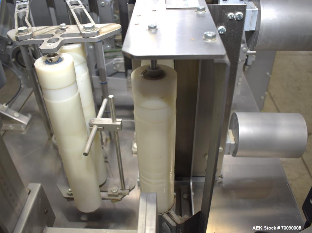 Used SN Machinery (Laudenberg) Model FBM22 Duplex Horizontal Form, Fill and Seal Pouch Machine with Zipper Attachment. Pouching Machine, capable of making stand-up pouches at speeds up to 200 pouches...