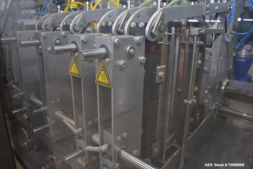 Used SN Machinery (Laudenberg) Model FBM22 Duplex Horizontal Form, Fill and Seal Pouch Machine with Zipper Attachment. Pouching Machine, capable of making stand-up pouches at speeds up to 200 pouches...