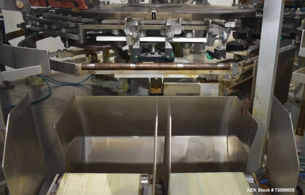 Used SN Machinery (Laudenberg) Model FBM22 Duplex Horizontal Form, Fill and Seal Pouch Machine with Zipper Attachment. Pouching Machine, capable of making stand-up pouches at speeds up to 200 pouches...