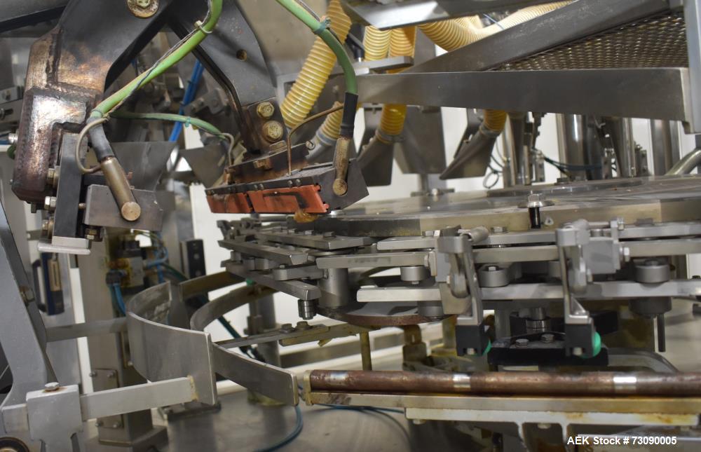 Used SN Machinery (Laudenberg) Model FBM22 Duplex Horizontal Form, Fill and Seal Pouch Machine with Zipper Attachment. Pouching Machine, capable of making stand-up pouches at speeds up to 200 pouches...