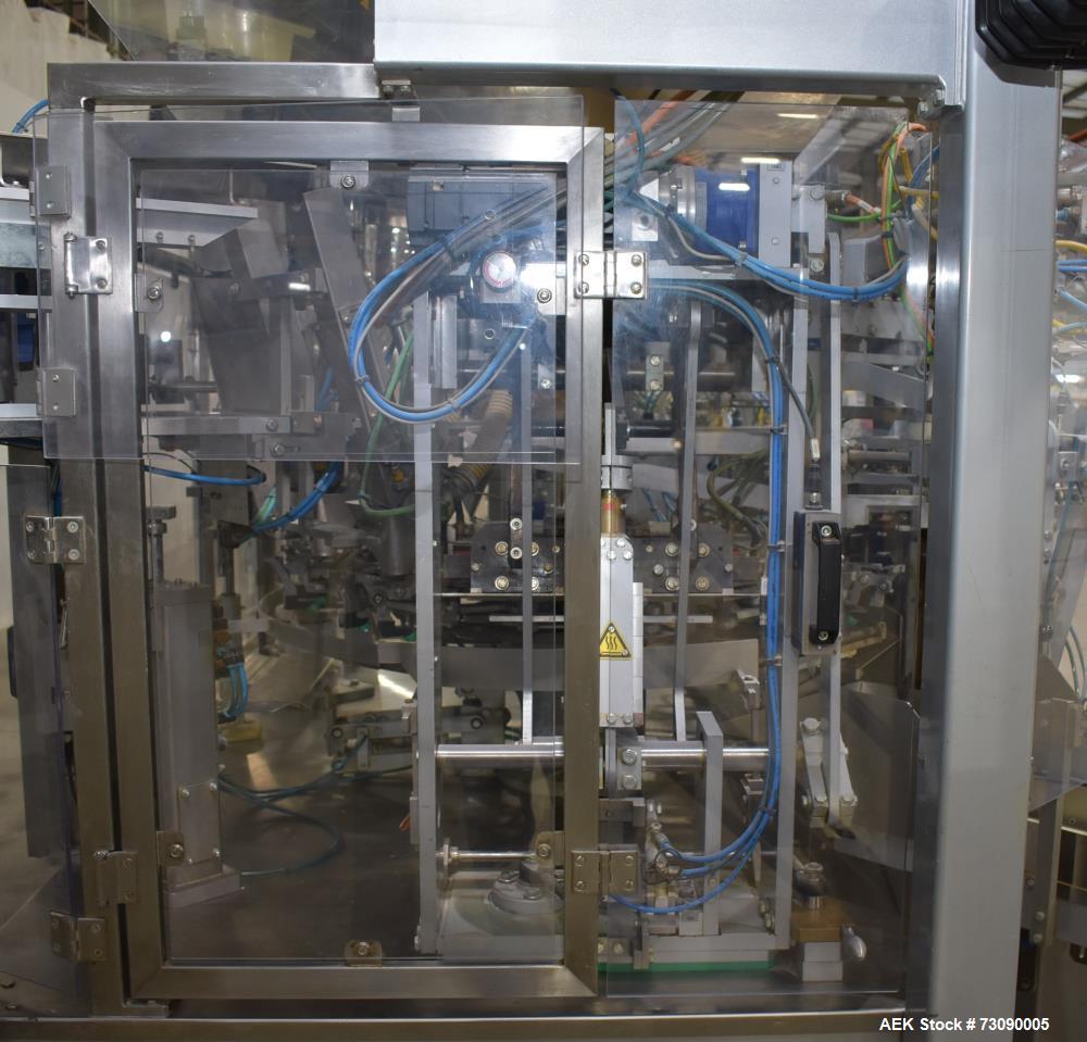 Used SN Machinery (Laudenberg) Model FBM22 Duplex Horizontal Form, Fill and Seal Pouch Machine with Zipper Attachment. Pouching Machine, capable of making stand-up pouches at speeds up to 200 pouches...