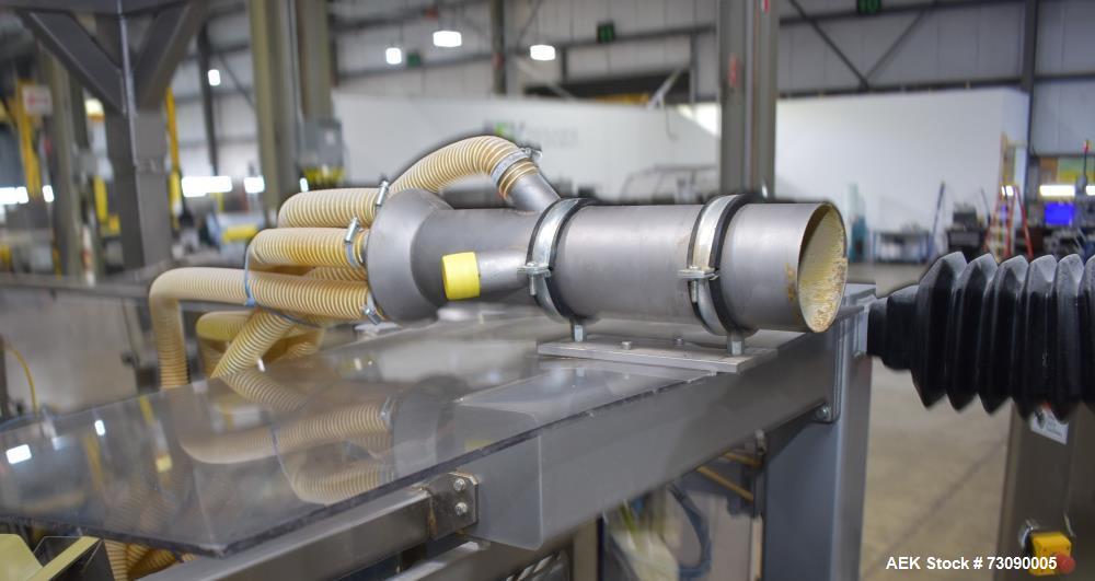 Used SN Machinery (Laudenberg) Model FBM22 Duplex Horizontal Form, Fill and Seal Pouch Machine with Zipper Attachment. Pouching Machine, capable of making stand-up pouches at speeds up to 200 pouches...